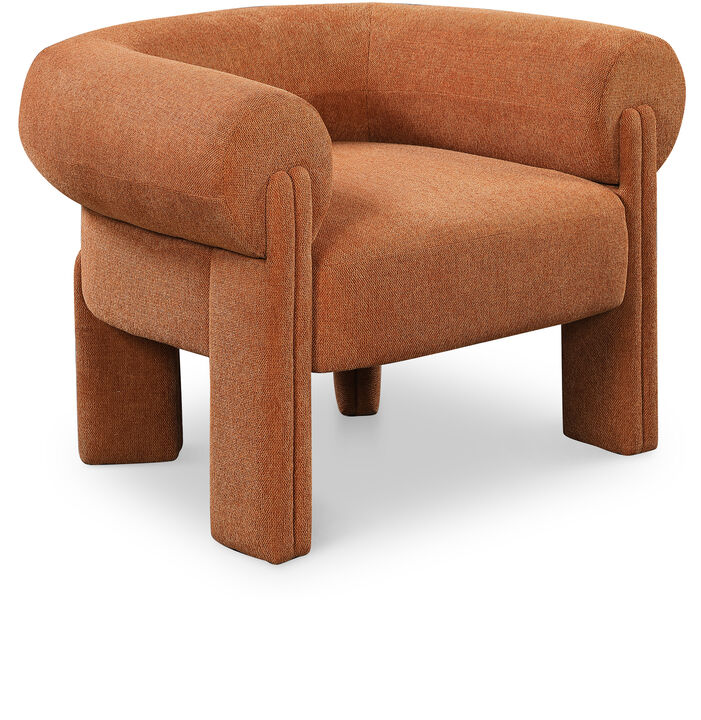 Meridian Furniture Stefano Cognac Polyester Fabric Accent Chair