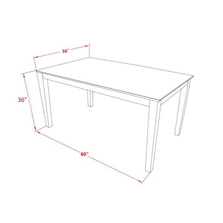 East West Furniture Capri  Rectangular  Counter  Height  dining  table  36x60