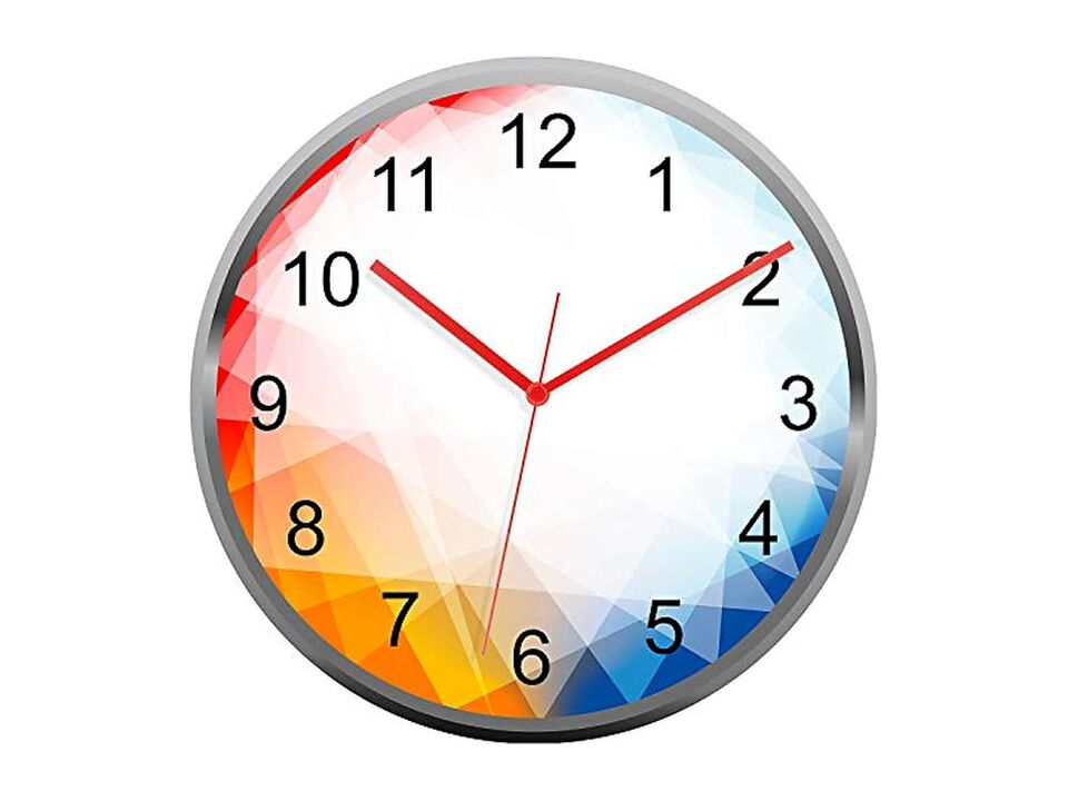Long Shaft Parts Repair Kit Red Wall Clock Home Decor