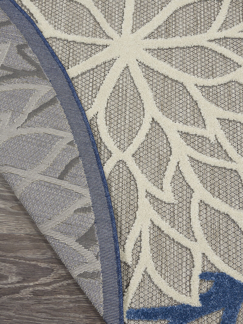 Aloha ALH05 Blue/Multicolor 7'10" x Round Rug