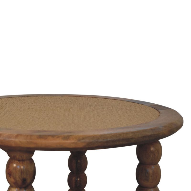 Artisan Furniture Solid Wood Spindle Rattan Coffee Table , Brown image number 4
