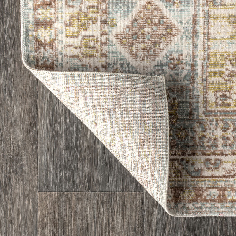 Darija Ornate Geometric Medallion Area Rug