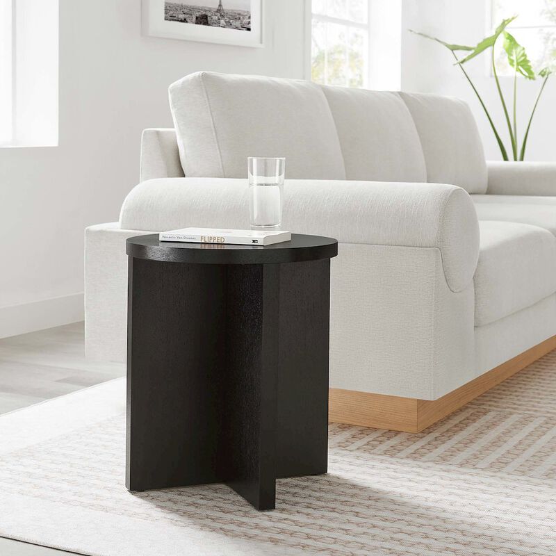 Silas Round Wood Side Table image number 6