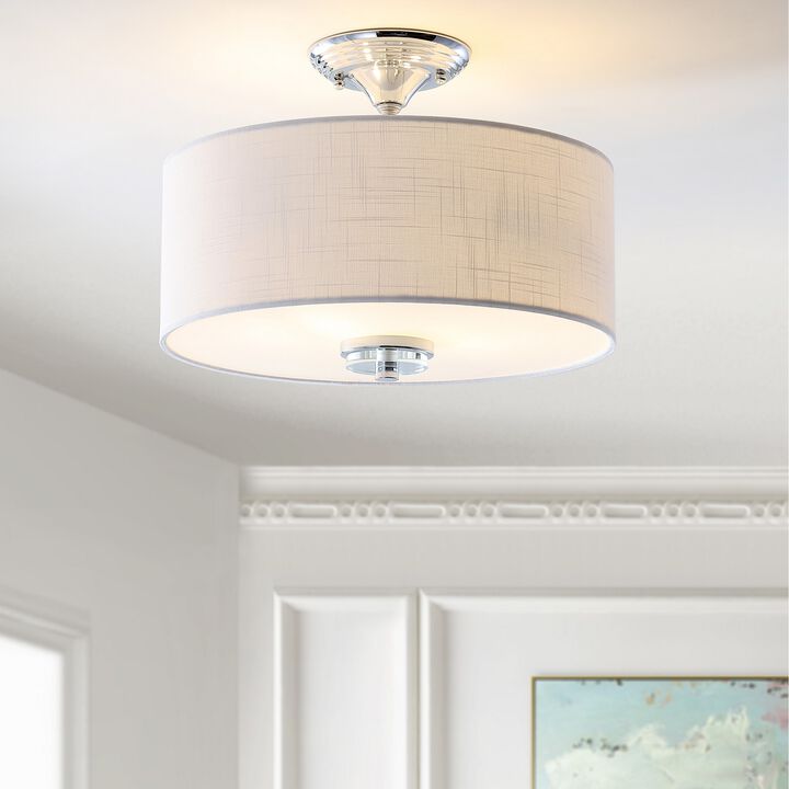 Marc Metal/Crystal LED Semi Flush Mount
