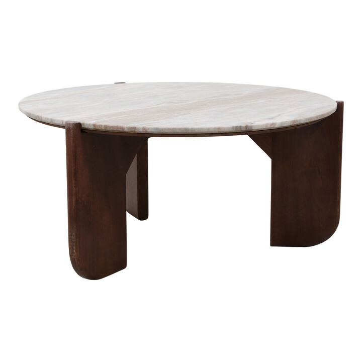 Wood & Marble Coffee Table