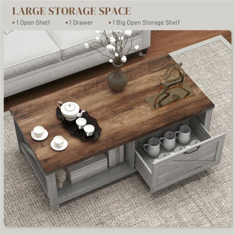 Coffee Table with Storage for Living Room Organization and Stylish D&eacute;cor
