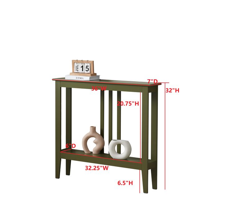 Kings Brand Furniture Balfour Console Table – Durable Wood, Windsurfer Finish, Smooth Top & Lower Shelf