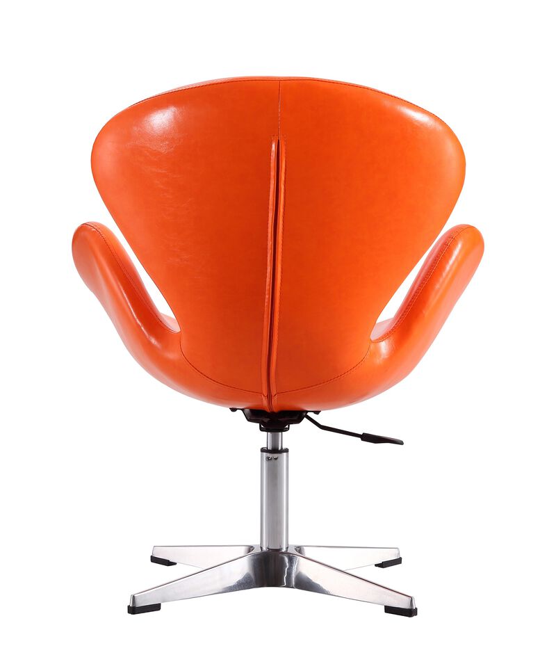 Raspberry Swivel Accent Chairs in Orange (Set of 2)
