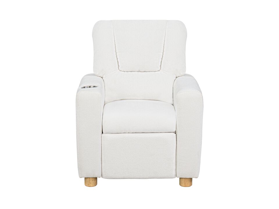 Beige Kid Push-back Recliner