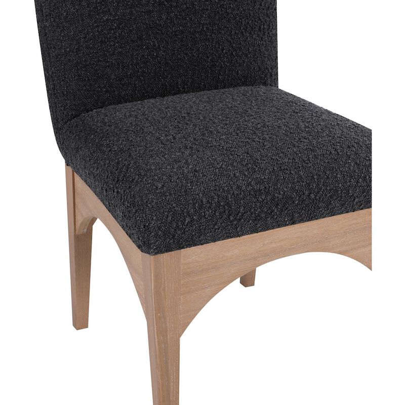 Meridian Furniture Waldorf Black Boucle Fabric Dining Chair