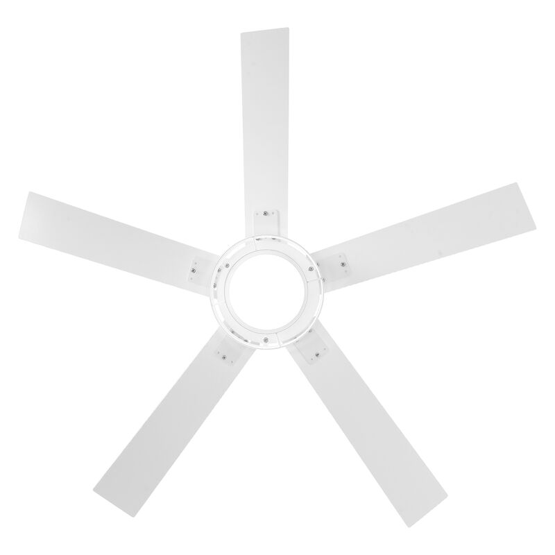 52 in. White Integrated LED Reversible Blades Ceiling Fan with Light and Remote