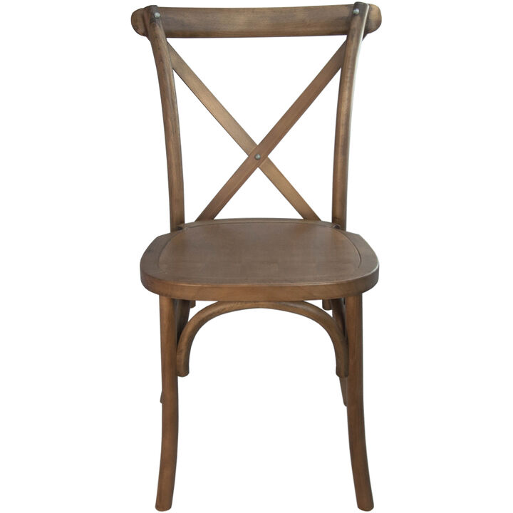 Wood Cross Back Chairs