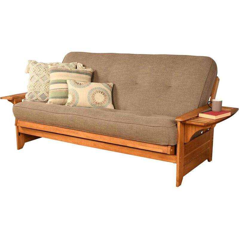 Phoenix Frame-Butternut Finish-Linen Stone Mattress