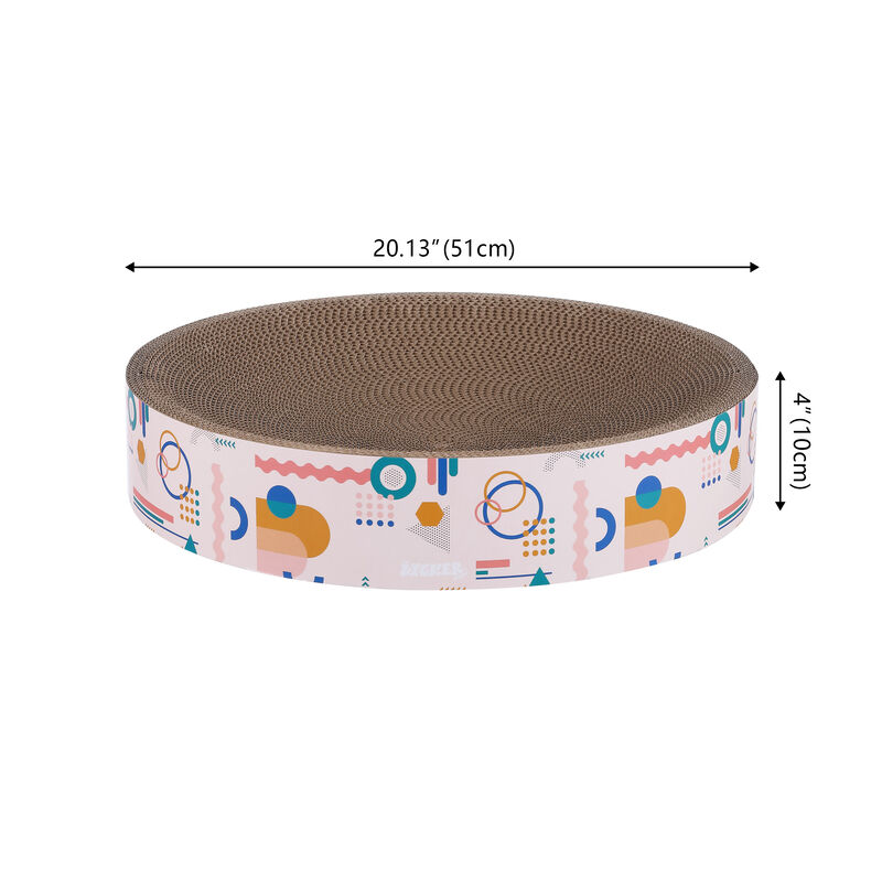 Nelson Modern Cardboard Round Bowl Cat Scratcher with Catnip