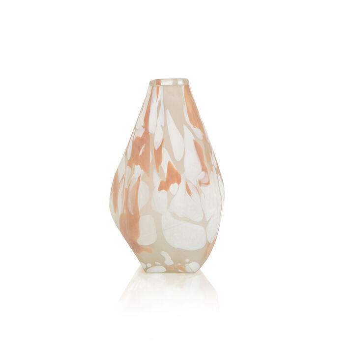 Medium Blush Rock Glass Vase