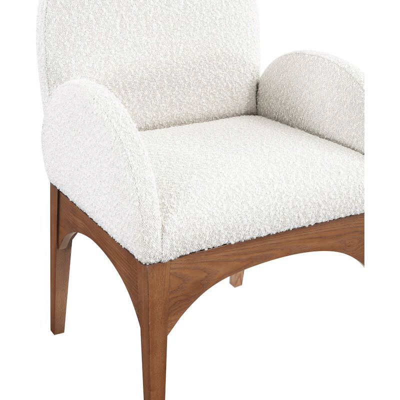 Meridian Furniture Waldorf Cream Boucle Fabric Dining Chair