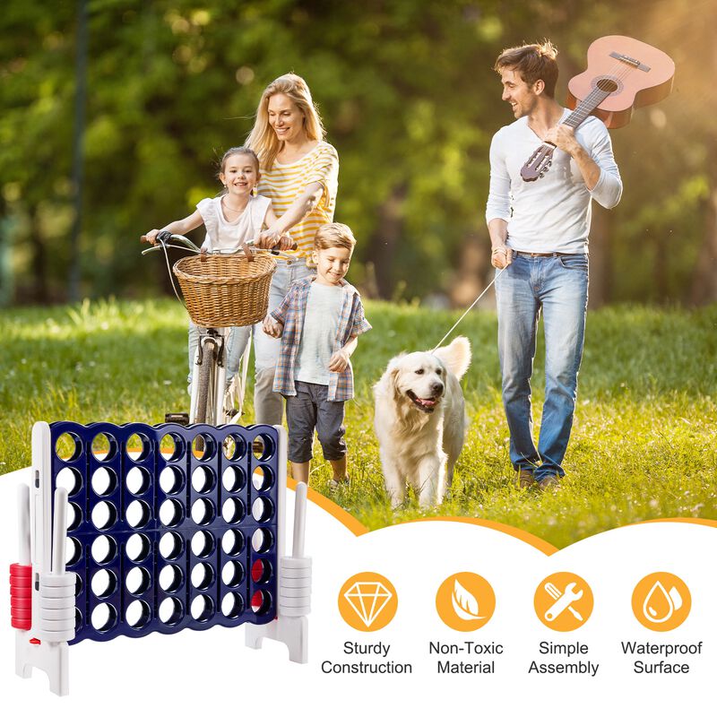 4-in-a-Row Jumbo Game Set for Family Fun, Parties, and Holidays image number 2