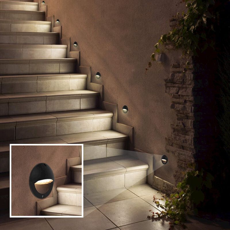 VONN Lighting Low-Voltage 3-Watt Integrated LED Outdoor Steps Light in Matte Black