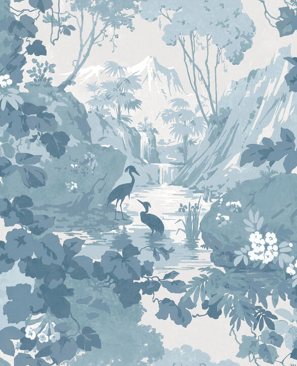 Eden Blue Crane Lagoon Wallpaper