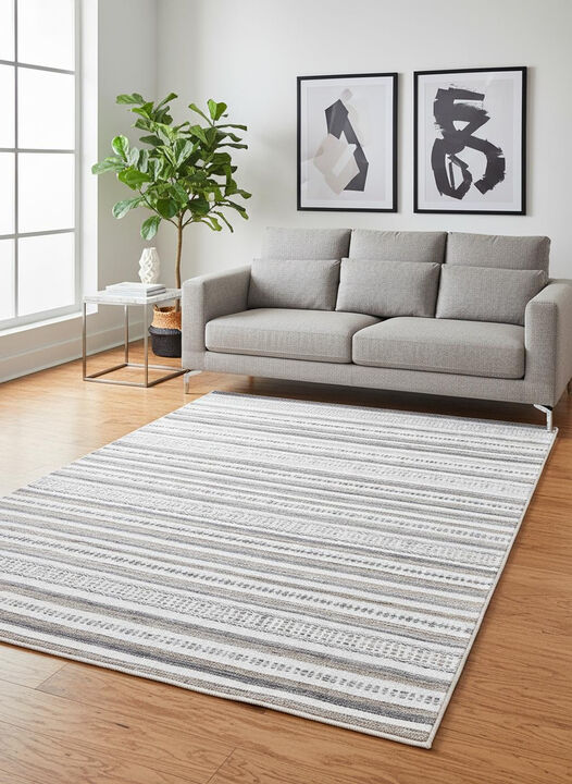HomeRoots Striped Hand Woven Area Rug