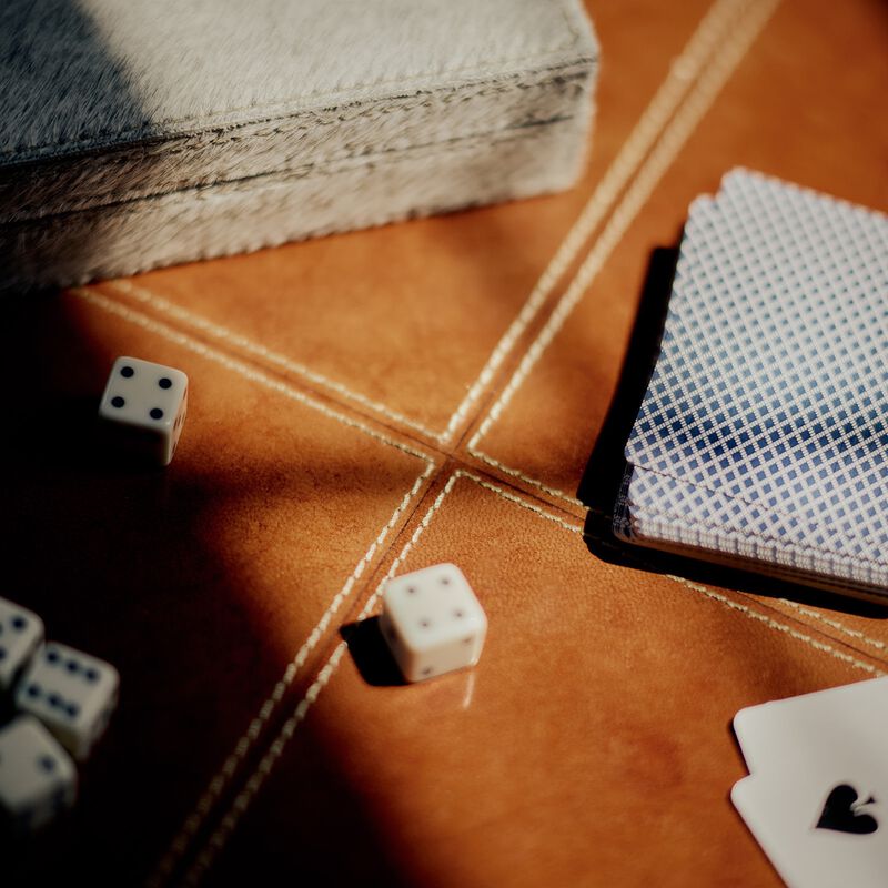 Andres Hair on Hide Playing Card Set