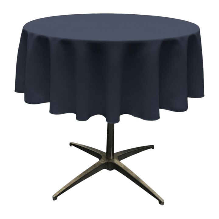 Polyester Poplin Round Tablecloth 51 Inch Dining Table Cover