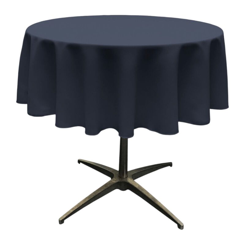 Polyester Poplin Round Tablecloth 51 Inch Dining Table Cover image number 0