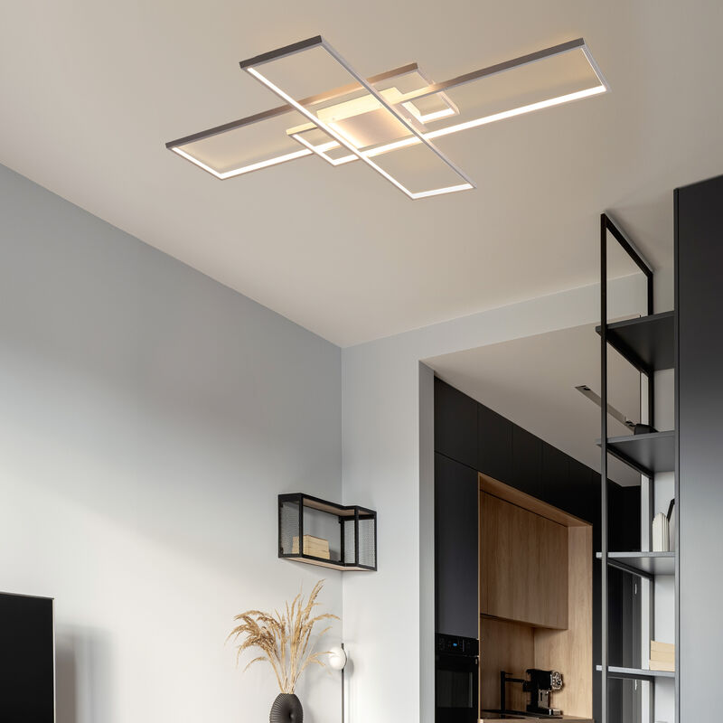 Palco Contemporary Minimalist Metal Adjustable Dimmable Geometric Integrated LED Flush Mount