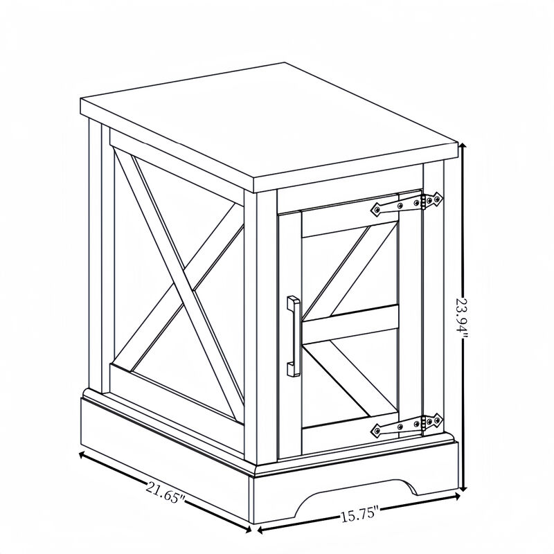 Rafolt Rectangular End Table image number 9