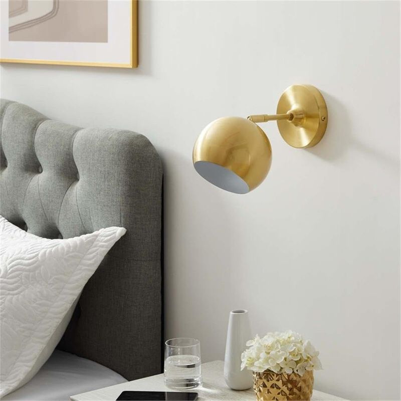 Modway Satin Brass Chalice Swing-Arm Metal Wall Sconce EEI-5613-SBR image number 1