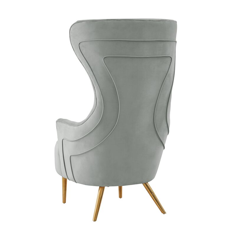 Jezebel Velvet Wingback Chair by Inspire Me Home Decor