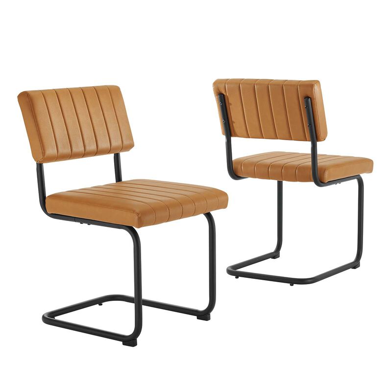 Parity Vegan Leather Dining Side Chairs - Set of 2 image number 5
