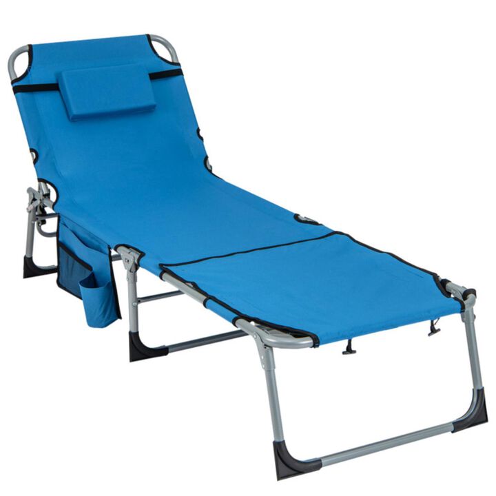 Hivvago 5-position Outdoor Folding Chaise Lounge Chair