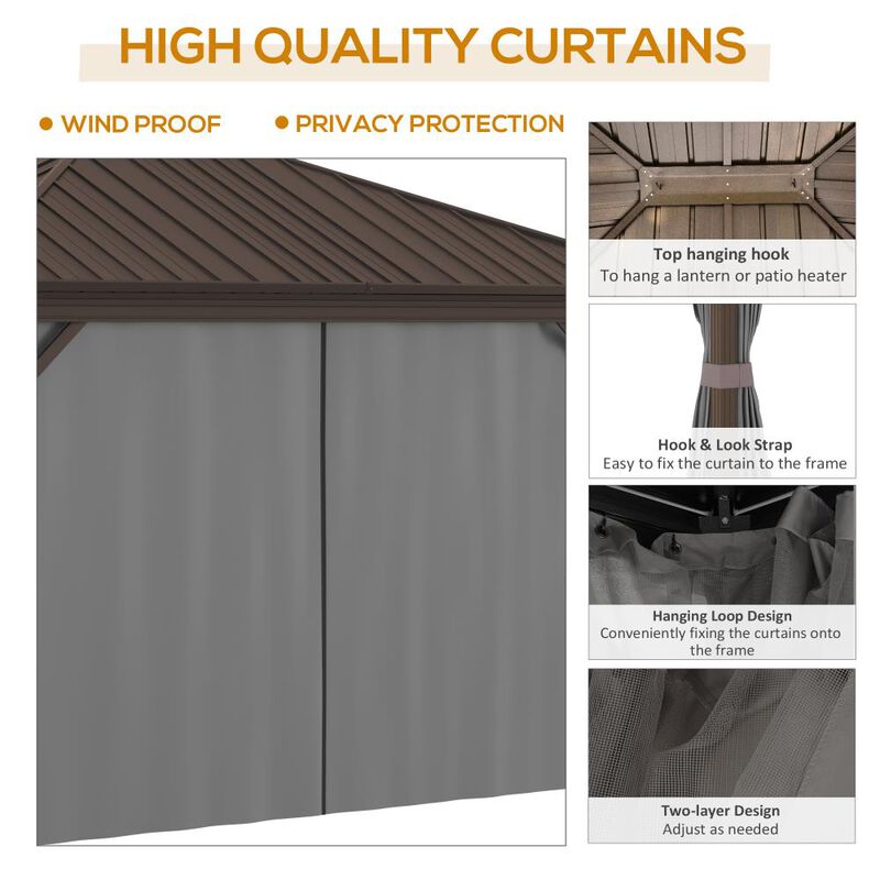 Hivvago 10x10 Pop Up Canopy Tent with Sidewalls image number 3