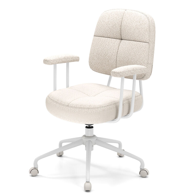 Mid-Back Leathaire Task Chair with Cushion &ndash; Ideal for Home or Study