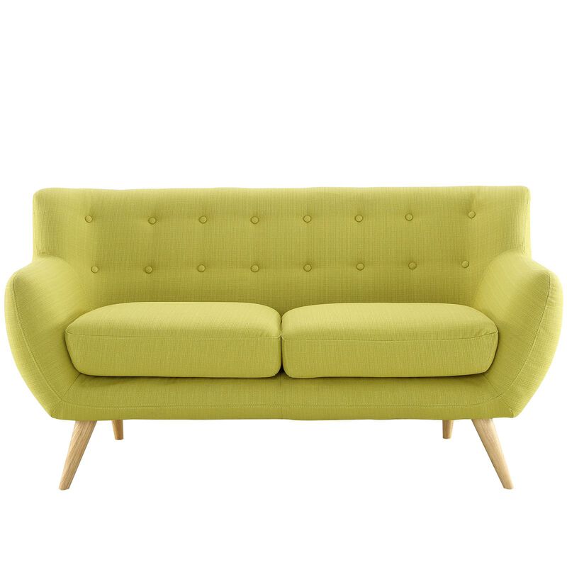 Modway Remark Mid-Century Modern Loveseat With Upholstered Fabric In Wheatgrass image number 0