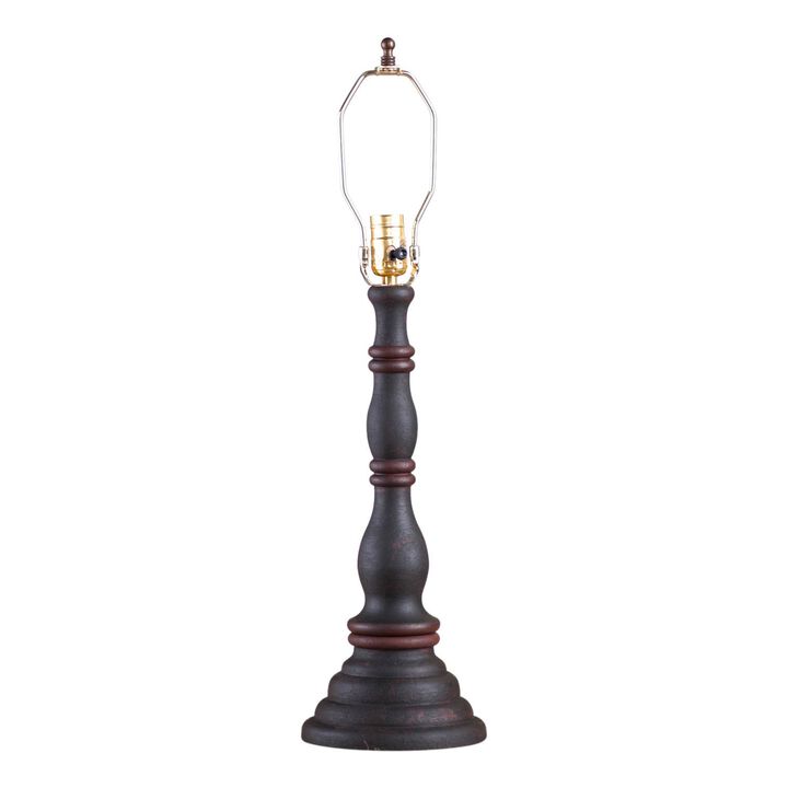 Davenport Lamp Base In Hartford Black With Red Stripe