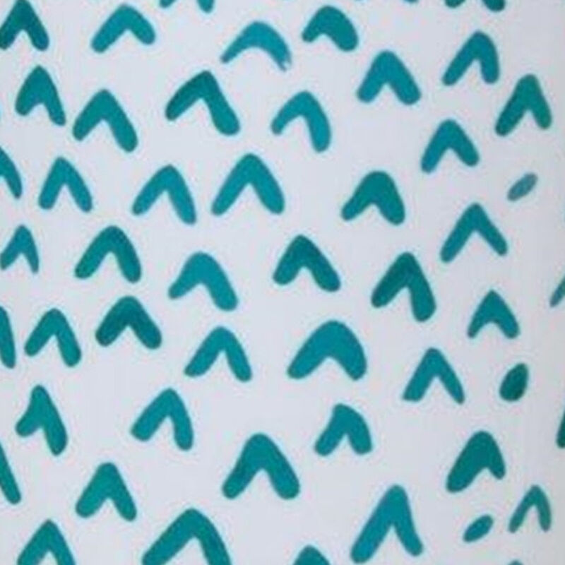 Hivvago Set of Two Aqua Teal And White Ceramic 2 Ounce Round Raised Pot Planters