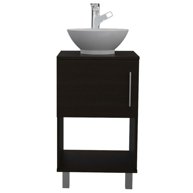 Saybrooke 1-Shelf Single Bathroom Vanity Black Wengue