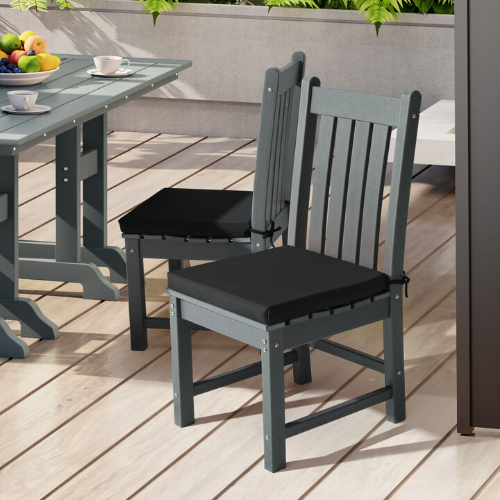 WestinTrends Outdoor Patio Kitchen Dining Chair Square Seat Cushions Set of 4, 19 x 18