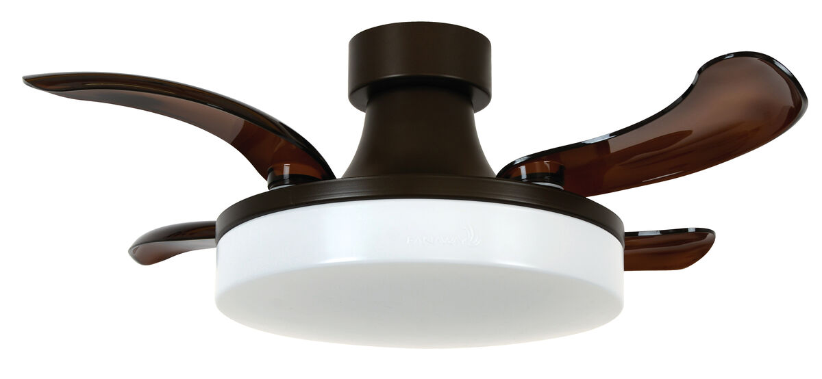 Fanaway Orbit 36" Indoor/Outdoor Retractable Blade Ceiling Fan with Light and Remote, Modern Fandelier Ceiling Fan, Patented Design Technology, Stronger Thicker Blades, Damp Rated