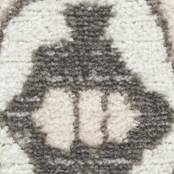 HomeRoots Medallion Power Loom Distressed Area Rug