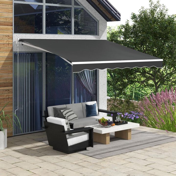 Hivvago 10' x 8' Motorized Retractable Patio Awning