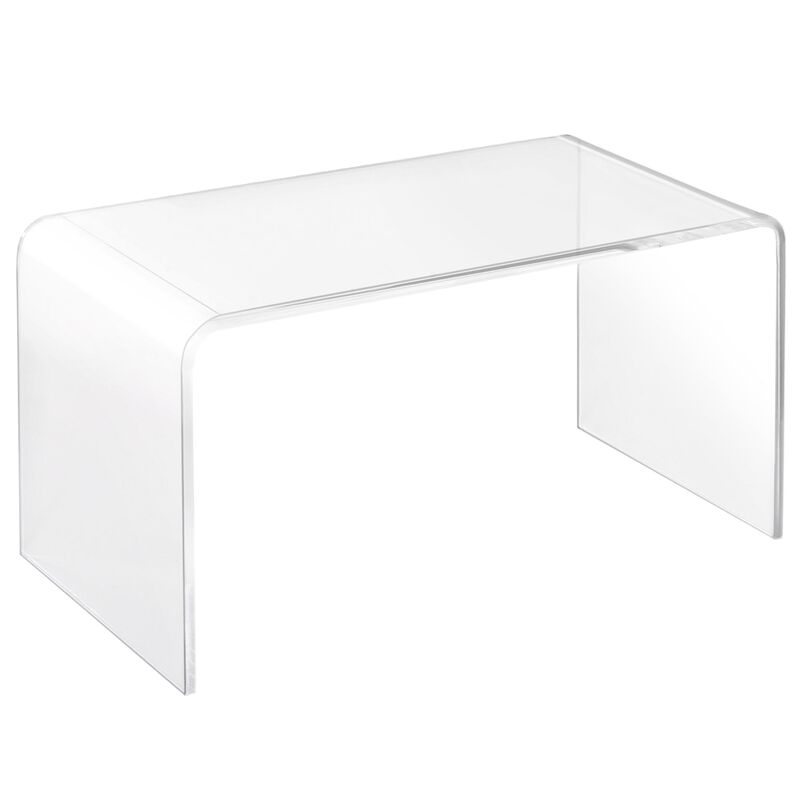 Modern Transparency: 32" Clear Acrylic C-Shaped Coffee Table