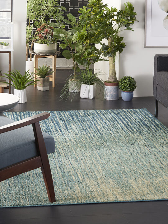 Passion PSN09 Navy/Light Blue 3'9" x 5'9" Rug