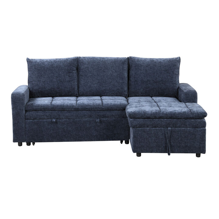 Merax Polyester Sectional Sofa Bed with Storage Space