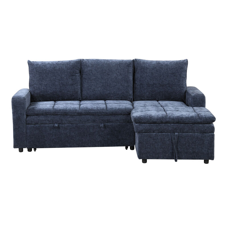Merax Polyester Sectional Sofa Bed with Storage Space
