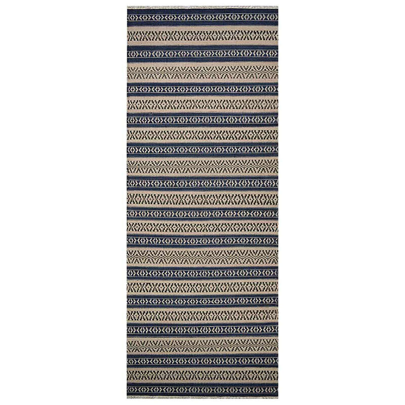 RUGSOTIC CARPETS HAND WOVEN FLAT WEAVE KILIM WOOL ECO-FRIENDLY AREA RUGS  - Runner Shape, Contemporary Modern Design, Low Pile Handmade Rugs for Living Room (D00114) image number 0