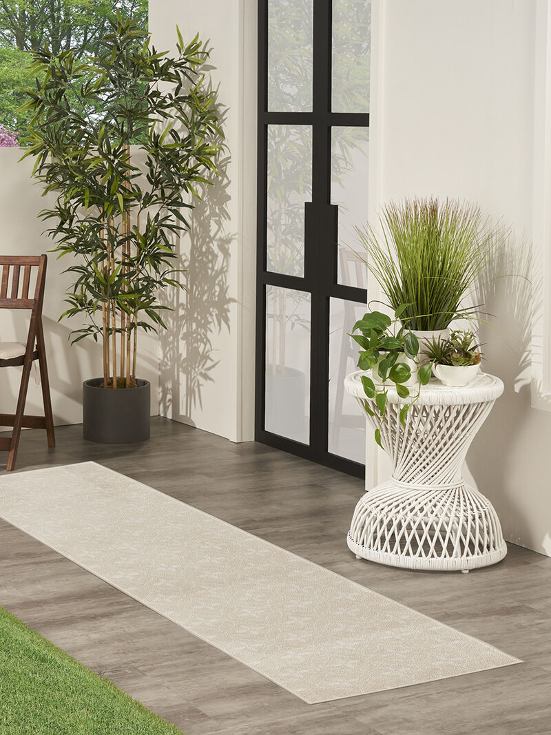 Nourison Essentials NRE04 Ivory/Beige 2'2" x 7'6" Rug image number 2