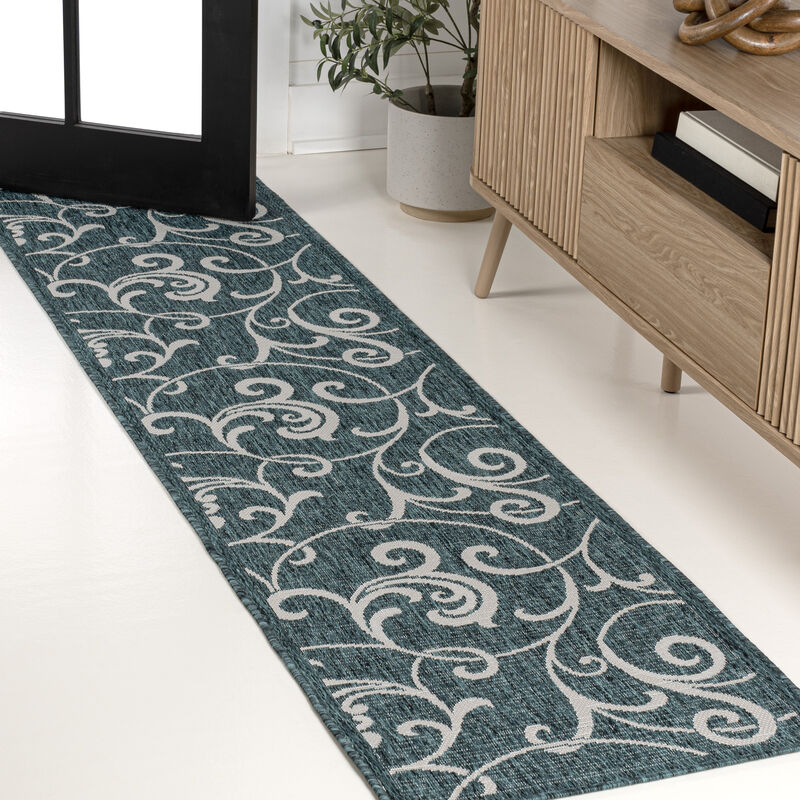 Maribel Traditional Classic All-Over Scroll Indoor/Outdoor Area Rug